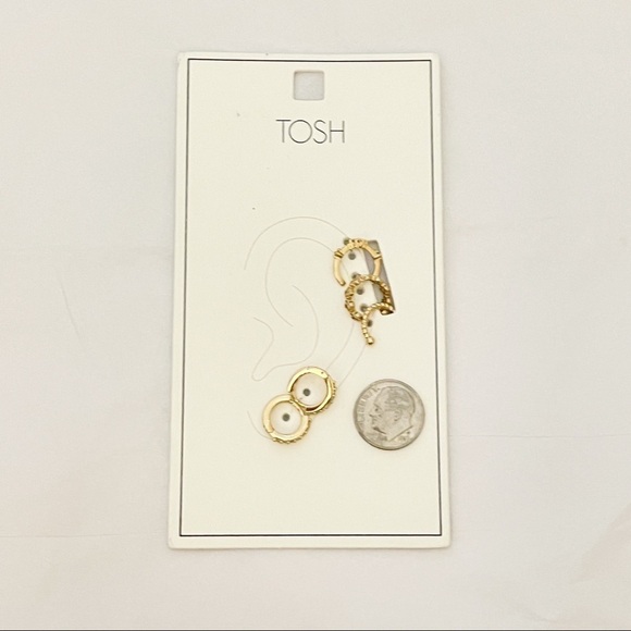 TOSH Gold Hoops & Huggies Earring Set - Picture 10 of 10